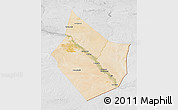 Satellite 3D Map of Dayr Az Zawr, lighten, desaturated