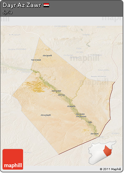 Satellite 3D Map of Dayr Az Zawr, lighten