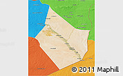 Satellite 3D Map of Dayr Az Zawr, political outside