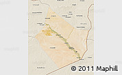 Satellite 3D Map of Dayr Az Zawr, shaded relief outside