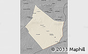 Shaded Relief 3D Map of Dayr Az Zawr, darken, desaturated