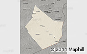 Shaded Relief 3D Map of Dayr Az Zawr, darken, semi-desaturated
