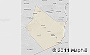Shaded Relief 3D Map of Dayr Az Zawr, desaturated