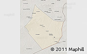 Shaded Relief 3D Map of Dayr Az Zawr, semi-desaturated