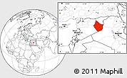 Blank Location Map of Dayr Az Zawr, within the entire country
