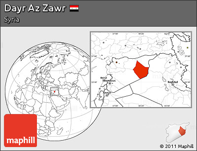 Blank Location Map of Dayr Az Zawr