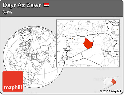 Blank Location Map of Dayr Az Zawr