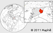 Blank Location Map of Dayr Az Zawr, highlighted country, within the entire country
