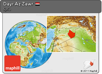 Physical Location Map of Dayr Az Zawr