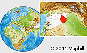 Physical Location Map of Dayr Az Zawr, highlighted country