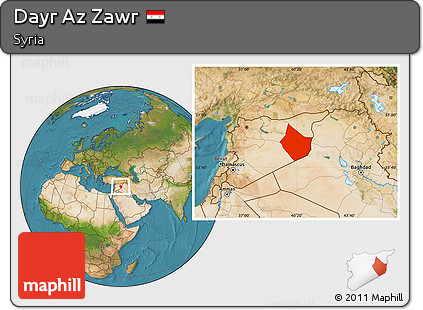 Satellite Location Map of Dayr Az Zawr