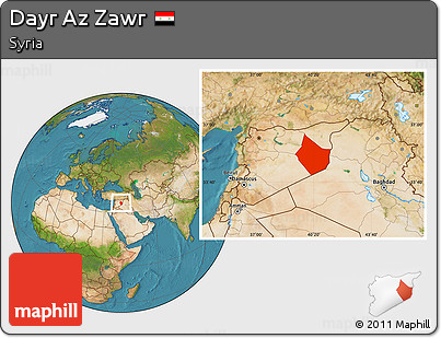 Satellite Location Map of Dayr Az Zawr