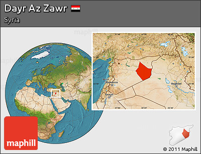 Satellite Location Map of Dayr Az Zawr