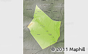 Physical Map of Dayr Az Zawr, darken, semi-desaturated