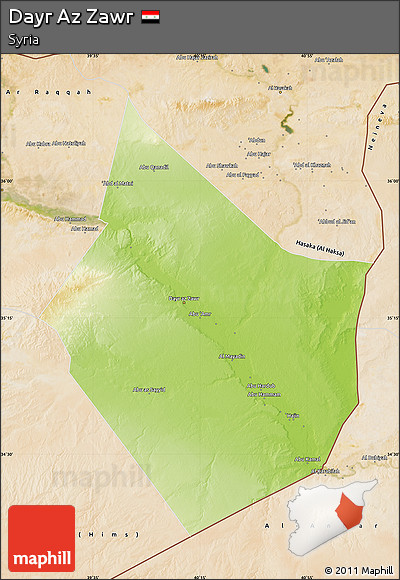 Physical Map of Dayr Az Zawr, satellite outside