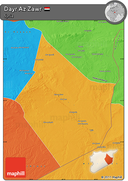 Political Map of Dayr Az Zawr
