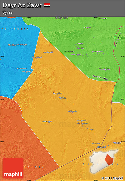 Political Map of Dayr Az Zawr