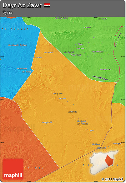 Political Map of Dayr Az Zawr
