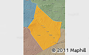 Political Map of Dayr Az Zawr, semi-desaturated