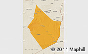 Political Map of Dayr Az Zawr, shaded relief outside