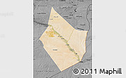 Satellite Map of Dayr Az Zawr, darken, desaturated
