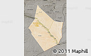 Satellite Map of Dayr Az Zawr, darken, semi-desaturated