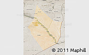 Satellite Map of Dayr Az Zawr, semi-desaturated