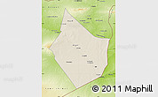 Shaded Relief Map of Dayr Az Zawr, physical outside