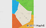 Shaded Relief Map of Dayr Az Zawr, political outside