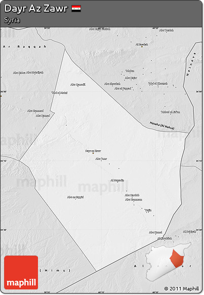 Silver Style Map of Dayr Az Zawr