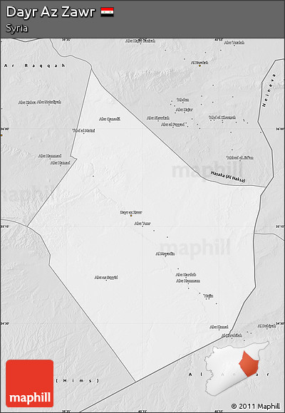 Silver Style Map of Dayr Az Zawr