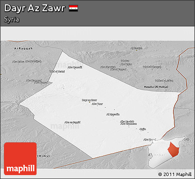Gray Panoramic Map of Dayr Az Zawr
