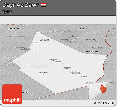 Gray Panoramic Map of Dayr Az Zawr