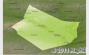 Physical Panoramic Map of Dayr Az Zawr, darken