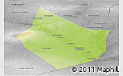 Physical Panoramic Map of Dayr Az Zawr, desaturated