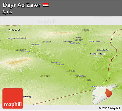 Physical Panoramic Map of Dayr Az Zawr