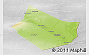 Physical Panoramic Map of Dayr Az Zawr, lighten, desaturated