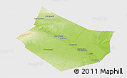 Physical Panoramic Map of Dayr Az Zawr, single color outside
