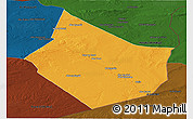 Political Panoramic Map of Dayr Az Zawr, darken