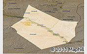 Satellite Panoramic Map of Dayr Az Zawr, darken