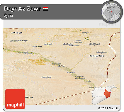 Satellite Panoramic Map of Dayr Az Zawr