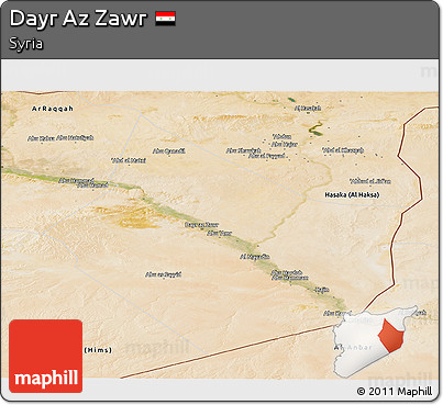 Satellite Panoramic Map of Dayr Az Zawr