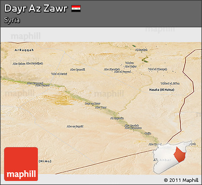 Satellite Panoramic Map of Dayr Az Zawr
