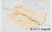 Satellite Panoramic Map of Dayr Az Zawr, lighten, desaturated