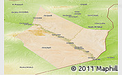 Satellite Panoramic Map of Dayr Az Zawr, physical outside