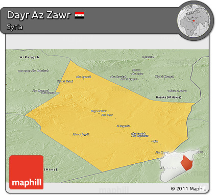 Savanna Style Panoramic Map of Dayr Az Zawr