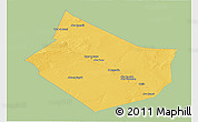 Savanna Style Panoramic Map of Dayr Az Zawr, single color outside