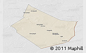 Shaded Relief Panoramic Map of Dayr Az Zawr, lighten, desaturated