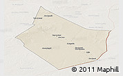 Shaded Relief Panoramic Map of Dayr Az Zawr, lighten