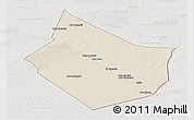 Shaded Relief Panoramic Map of Dayr Az Zawr, lighten, semi-desaturated